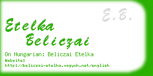 etelka beliczai business card